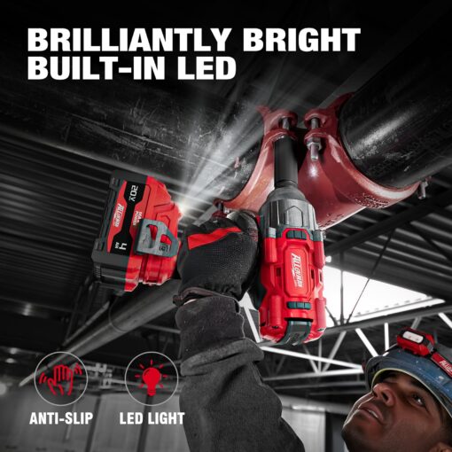 Alloyman Cordless Impact Wrench, 1475Ft-lbs (2000N.m) 1/2 High Torque Brushless Impact Gun, 20V Power Impact Driver, 4000mAh Battery,3 Sockets, Brushless Motor Variable Speeds for Car/Truck RV/Mower - Image 6