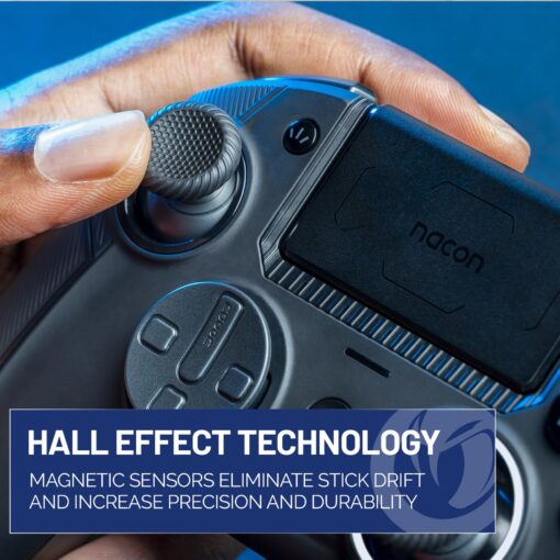 NACON Revolution 5 Pro Officially Licensed PlayStation Wireless Gaming Controller for PS5 / PS4 / PC - Hall Effect, Trigger Stops, Mappable Buttons, Bluetooth Audio - Triple Black - Image 9