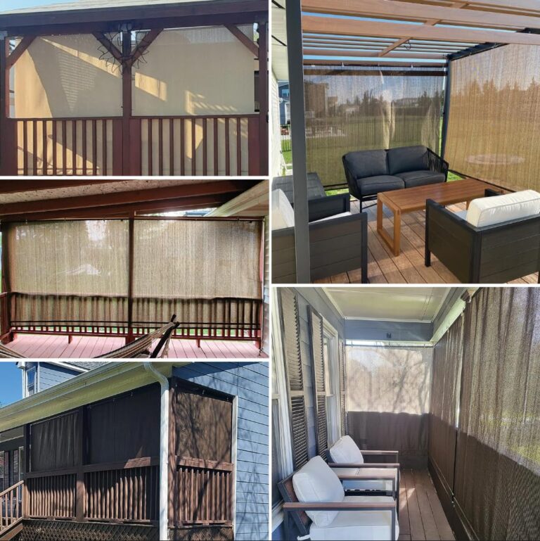 Patio Paradise Shades Roll Up Outdoor 7'Wx13'H Roller Shade Exterior Patio Blinds for Outside Porch Deck Balcony Pergola Carport, Beige - Image 6