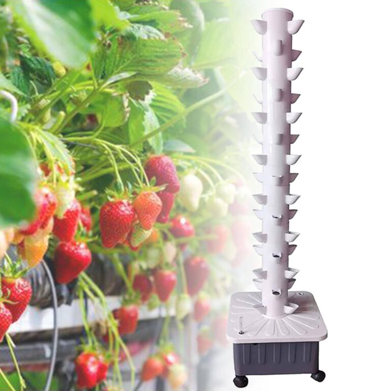 Hydroponic Growing Sytem Gardening Indoor Grow Kits Vertical Grow Tower Self-watering Growing System15 Layer 45 Plants Sites,for Fresh Herb Garden, Fruits, Vegetables
