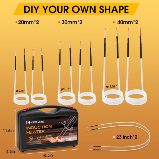 Induction Heater Bolt 1200W 110V,Induction Bolt Heater Removal Tool Kit with 8 Coils for Rusty Screw Removing - Image 7