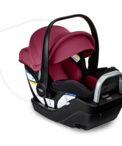 Britax Willow S Infant Car Seat with Alpine Base, ClickTight Technology, Rear Facing Car Seat with RightSize System, Ruby Onyx