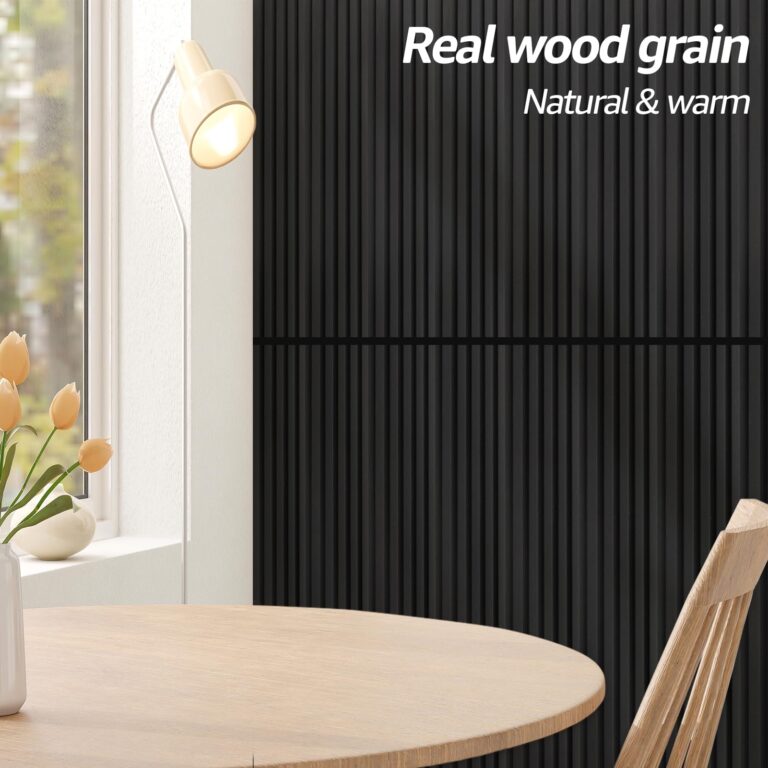 Art3d WPC Wainscoting Panels, 16-Pack 48 x 6 Inch 3D Wall Accents for Interior Wall Decor, Living Room, Bedroom, Black - Image 7