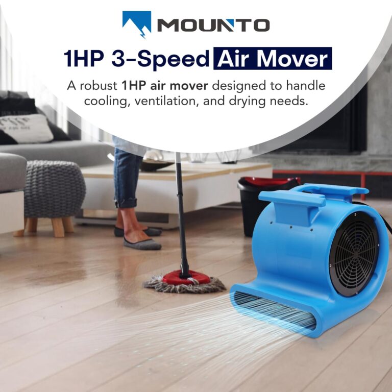 MOUNTO 3-Speed Air Mover 1HP 4000+ CFM Monster Floor Blower Carpet Dryers Janitoral Floor Dryer - Image 7
