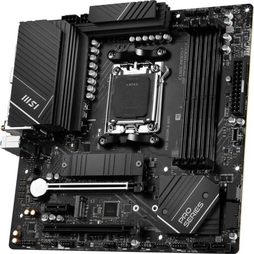 MSI PRO B650M-A WiFi ProSeries Motherboard (AMD Ryzen 9000/8000/7000 Series Processors, AM5, DDR5, PCIe 4.0, M.2, SATA 6Gb/s, USB 3.2 Gen 2, HDMI/DP, Wi-Fi 6E, Bluetooth 5.3, 2.5Gbps LAN, mATX) - Image 5