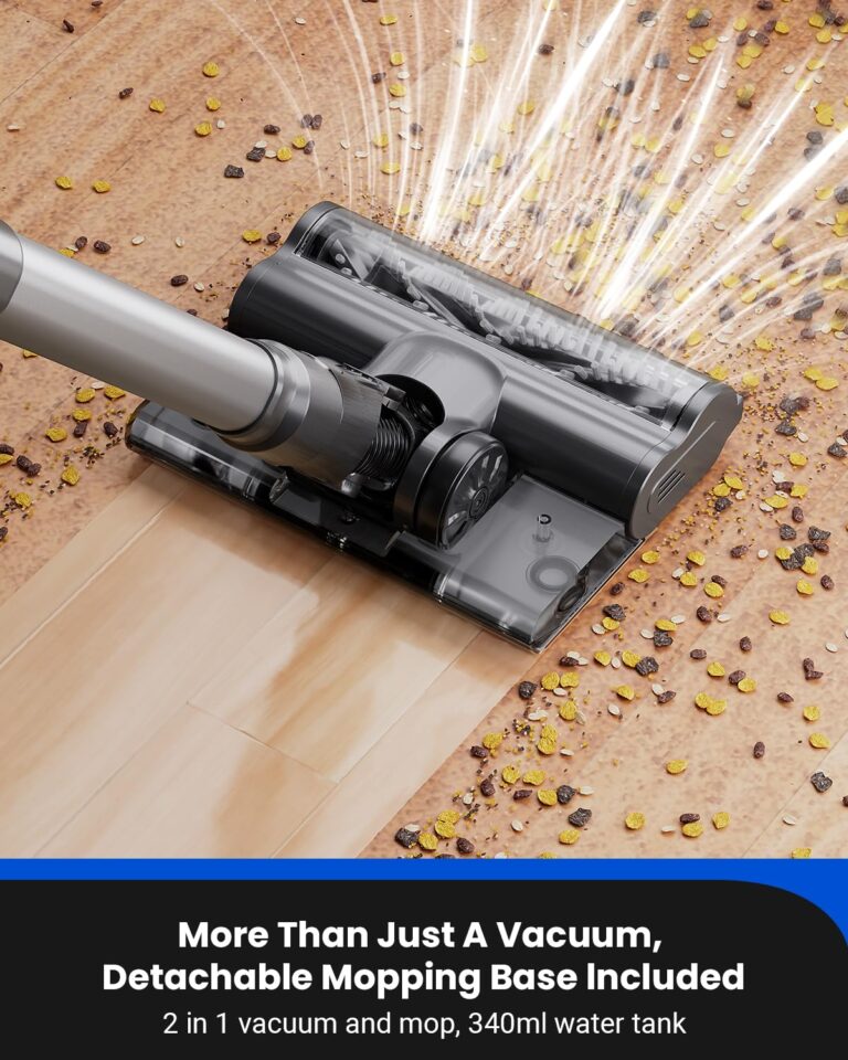 Proscenic Cordless Vacuum Cleaner, Wet Dry Vacuum and Mop Combo All in one, 45Kpa Suction Lightweight Stick Vacuum with LED Display, 50Mins Runtime Rechargeable Vacuum for Pet Hair, P11 Pro Mopping - Image 6