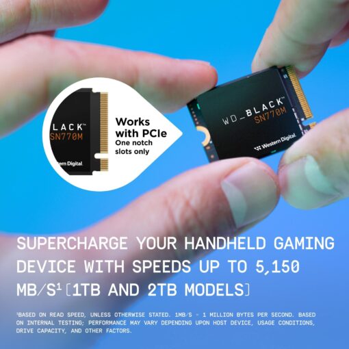 WD_BLACK 2TB SN770M M.2 2230 NVMe SSD for Handheld Gaming Devices and Compatible laptops. Speeds up to 5,150MB/s, TLC 3D NAND, Great for Asus ROG Ally, Steam Deck and Microsoft Surface - Image 4