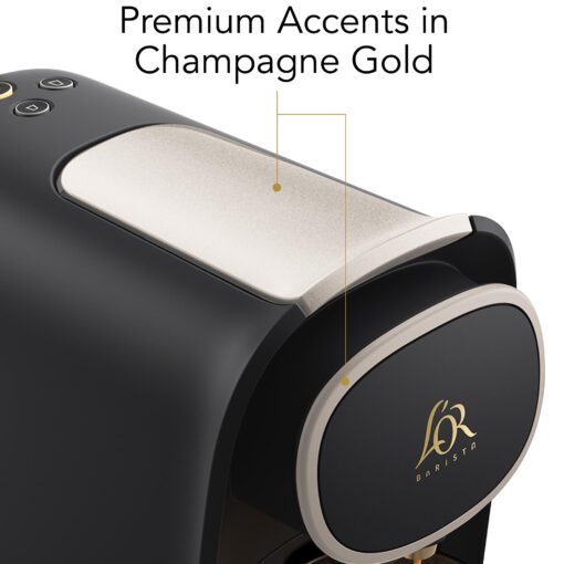 L'OR Barista System Coffee and Espresso Machine Combo by Philips, Premium Champagne Metallic Accents, Matte Black - Image 8