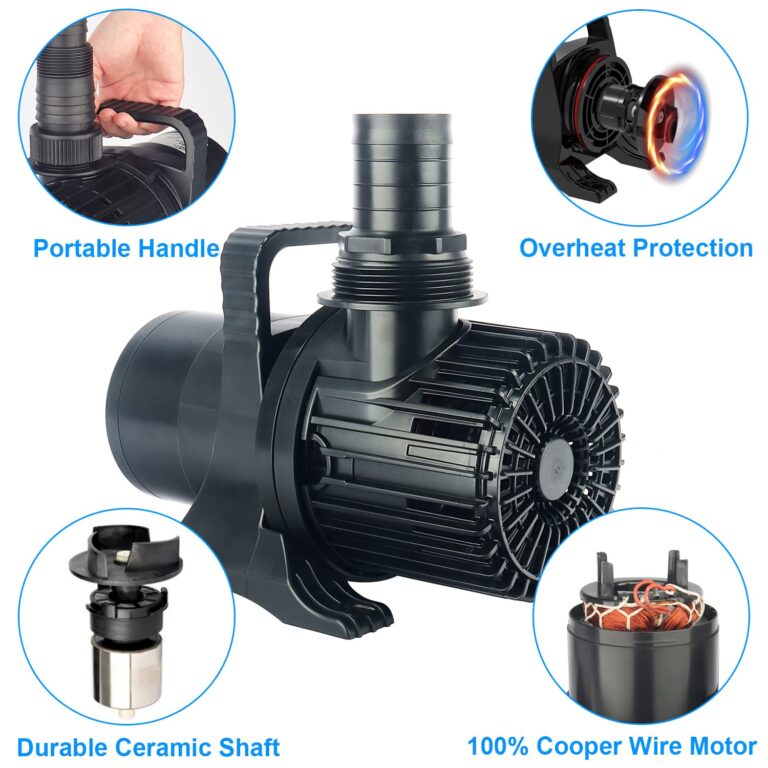 OYO WATER Outdoor Large 9300gph-620W 32.8FT Pond Water-fall & Kio Fish Fountain-s &Garden Pump Submersible IPX8: Long 32.8FT Cord Smart-er & Quieter Duck & Yard &Patio Ponds Pumps, 1 Barrier Pump Bag - Image 2