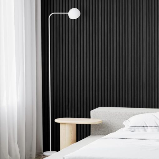 Art3d Slat Wall Panels, WPC Soundproof 3D Wall Paneling for Interior Wall Decor, TV Background, 8-Pack 96 x 6 in. Black - Image 2