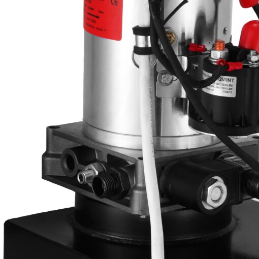 Mophorn 12 Quart Single Acting Hydraulic Pump 12V Hydraulic Power Unit with Steel Reservoir for Dump Trailer Truck Car Lift Unit - Image 7