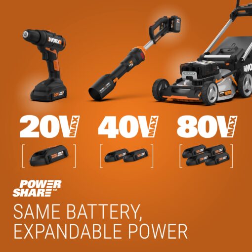 Worx WG323 20V Power Share 10" Cordless Pole/Chain Saw with Auto-Tension (Battery & Charger Included) - Image 2