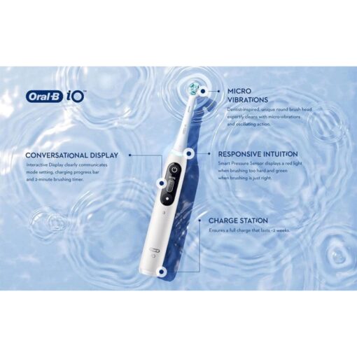 Oral-B iO Ultimate Clean Rechargeable Battery Powered Toothbrush 2-Set Incl. 2 Handles, 2 Chargers, 4 Brush Heads, 2 Travel Cases & Bluetooth (Black + White) - Image 3
