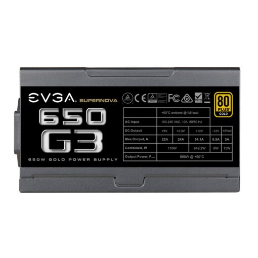 EVGA 220-G3-0650-Y1 SuperNOVA 650 G3, 80 Plus Gold 650W, Fully Modular, Eco Mode with New HDB Fan, 7 Year Warranty, Includes Power ON Self Tester, Compact 150mm Size, Power Supply - Image 5