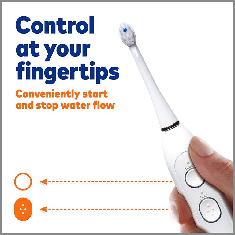 Waterpik White Sonic-Fusion Toothbrush and Heads (Set of 4). Brush and Floss at The Same Time. Soft Bristles Gently Brush While The Water Flosser Removes Plaque and Debris from Teeth and Gumline. - Image 4