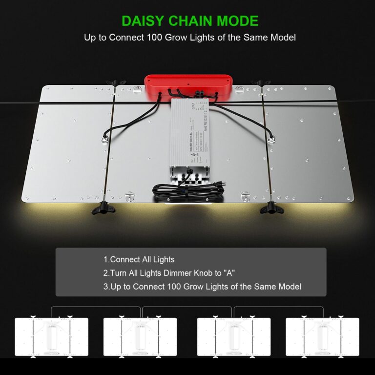 AGLEX K4000 LED Grow Light, 2024 Upgraded Grow Light with Daisy Chain & Dimmable, Full Spectrum Plant Grow Lights for Hydroponic Indoor Plants Seeding Veg Flower Growing Lamps 5X6 FT Grow Tent - Image 6
