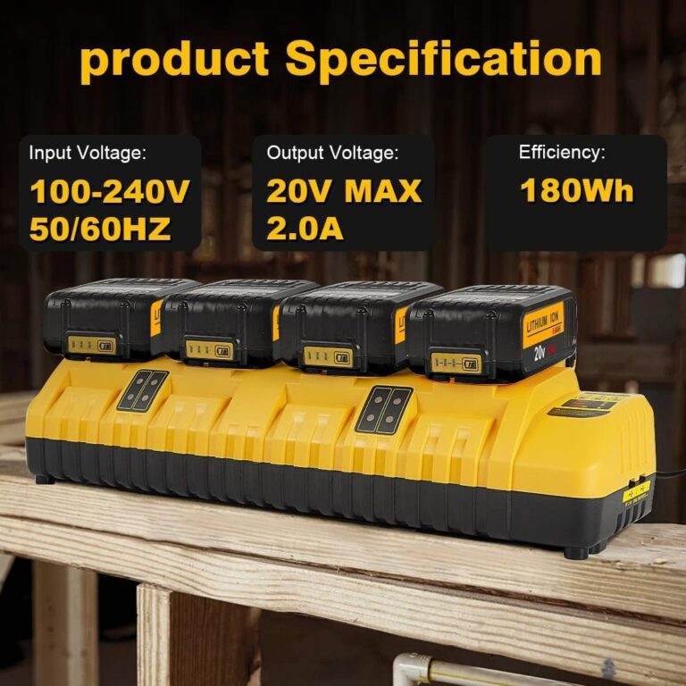 COOMYXIN 20v max Battery and Charger Combo with 3-Pack 6.0Ah 20V Batteries and 4-Port DCB104 Charger, Compatible with Dewalt 12V-20V Batteries and All Dewalt 20V Cordless Tools - Image 3