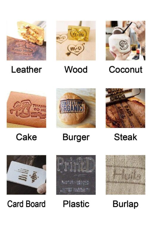 Custom Logo Wood Branding Iron,Durable Leather Branding Iron Stamp,BBQ Heat Stamp Including The Handle,Antlers Design Stamp - Image 3