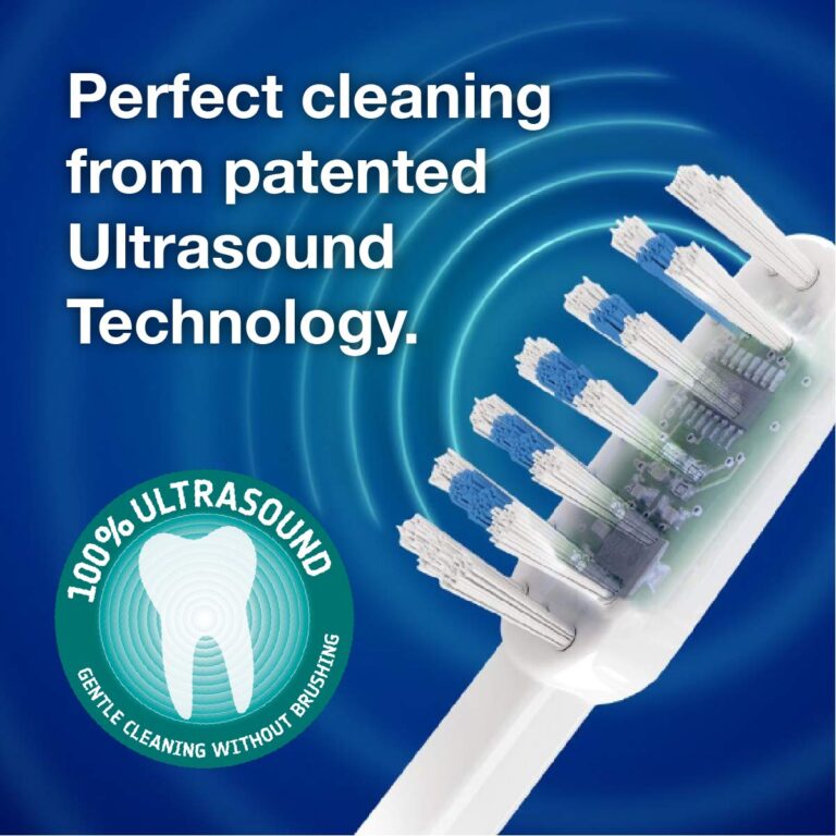 Emmi-dent Electric Ultrasonic Toothbrush Set with Gentle 100% Ultrasound Cleaning Technology. Ideal for Sensitive Teeth & Gums, Plaque Removal and More! Includes Nano-Bubble Toothpaste. Rechargeable. - Image 9