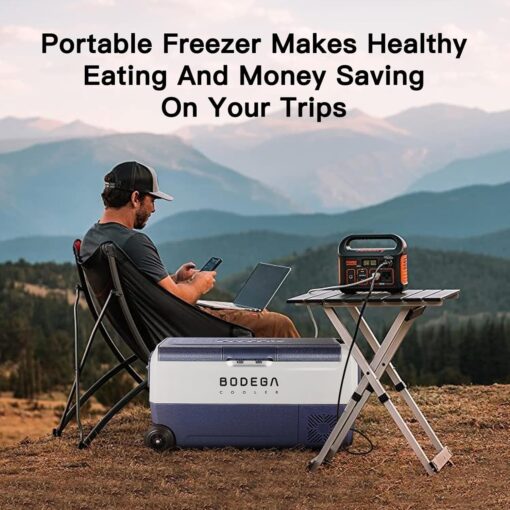 BODEGACOOLER 12 Volt Car Refrigerator,53 Quart Portable Freezer,Dual Zone Car Fridge APP Control,-4℉-68℉ RV Electric Compressor Cooler 12/24V DC 100-240V AC for Outdoor,Camping,Travel,Road Trip - Image 6