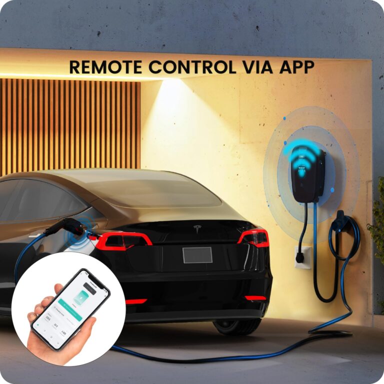 NURZVIY Level 2 EV Charger for Home 40 Amp Plug-in Electric Vehicle Charging Station with App Control, NEMA 14-50 EVSE, Smart Plug and Play - Image 7
