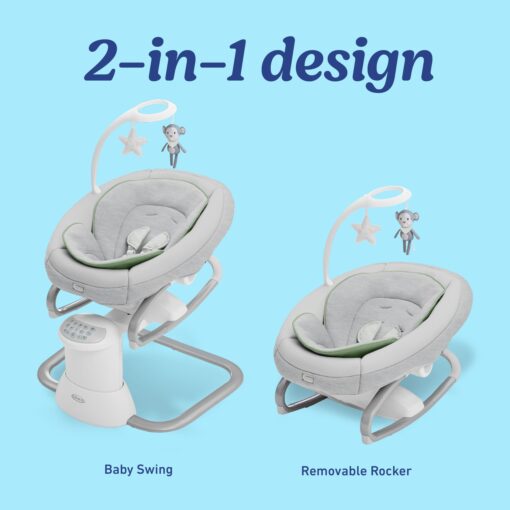 Graco Soothe My Way with Removable Rocker, Madden - Versatile Baby Swing & Portable Rocker - Image 9
