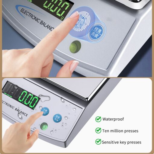 JAJKAFCL Lab Analytical Balance 500 X 0.001g High Precision Electronic Scale LCD Display Scientific Scale with Calibration, PCS, Unit Convert for Kitchen and Jewelry Balance(500g/0.001g) - Image 4