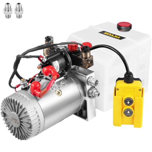 Vevor Hydraulic Pump 3 Quart Hydraulic Power Unit Double Acting Hydraulic Pump for Dump Trailer Car Lifting 12V DC Plastic Oil Reservoir (Plastic, Double Acting) : Industrial & Scientific