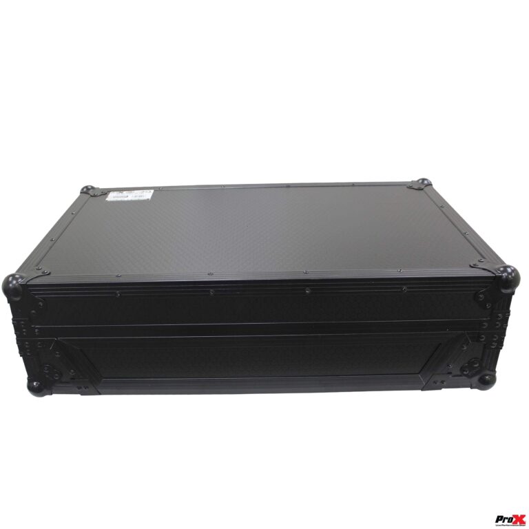 ProX Flight Case for Pioneer DDJ-1000 & DDJ-1000 SRT Digital Controller with Sliding Laptop Shelf & Wheels - Black on Black Design - XS-DDJ1000WLTBL - Image 3