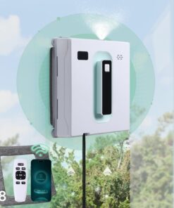 Yoolax Window Cleaning Robot, Automatic Window Cleaner Robot with Dual Water Spray, 3000Pa Suction Power, Robotic Window Cleaner with App & Remote Control, White