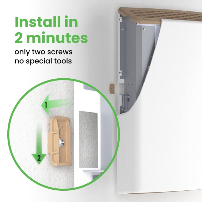 Envi Plug-in Electric Panel Wall Heaters for Indoor Use, Energy Efficient 24/7 Heating w/Safety Sensor Protection, Patented Quiet Fan-less Design, Easy 2-Min Install, Space Heater, Made in USA - Image 6