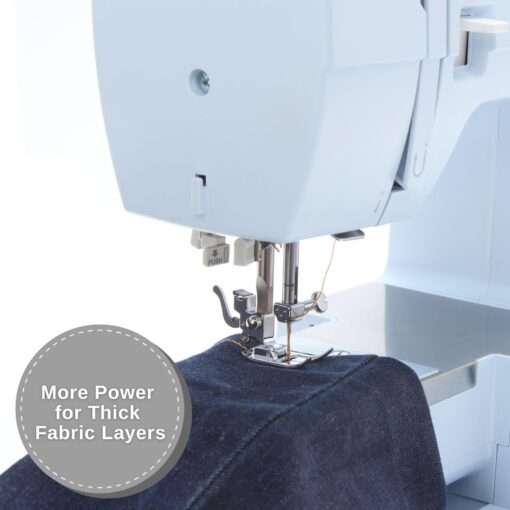 SINGER Heavy Duty 4423 Meltwater Blue High Speed Sewing Machine with Accessory Kit | Strong Motor With Enhanced Piercing Power, 97 Stitch Applications, Full Metal frame, 1-step Buttonhole & LED Light - Image 7