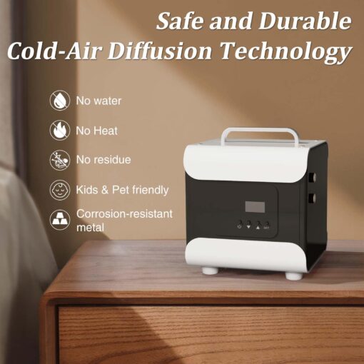 Whole House HVAC Scent Diffuser - 5000 Sq Ft Coverage, Wi-Fi & Bluetooth App Control, 1000ML Hotel Collection, Waterless Cold Air Diffuser for Large Rooms & Commercial Use, Metal Design - Image 6