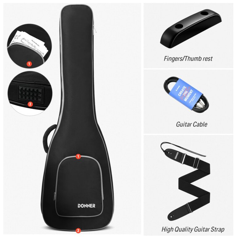 Donner 39 Inch LP Electric Guitar Solid Body Beginner Kit Sunburst Full Size, with Bag, Strap, Cable, for Beginner,DLP-124S - Image 4