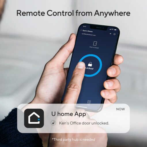 ULTRALOQ Bolt Fingerprint Matter Smart Lock, Fingerprint Keyless Entry Door Lock Deadbolt, Works with Apple Home, Alexa, Google, SmartThings, IFTTT, Built in Matter Over Thread, 12 Months Battery - Image 4