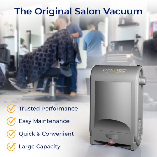 EyeVac Pro Touchless Vacuum Automatic Dustpan - Ultra Fast & Powerful - Great for Sweeping Salon Pet Hair Food Dirt Kitchen, Corded Canister Vacuum, Bagless, Automatic Sensors, 1400 Watt (Silver) - Image 6