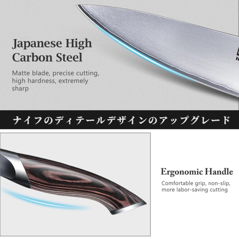 HOSHANHO Knife Set with Magnetic Knife Holder, 6 Pieces Japanese High Carbon Stainless Steel Kitchen Knife Sets, Ultra Sharp Professional Chef Knives Sets - Image 7