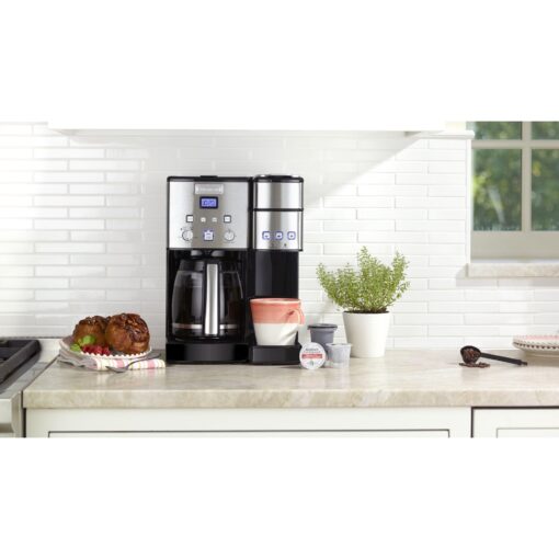 Cuisinart Single Serve + 12 Cup Coffee Maker, Offers 3-Sizes: 6-Ounces, 8-Ounces and 10-Ounces, Stainless Steel, SS-15P1 - Image 2
