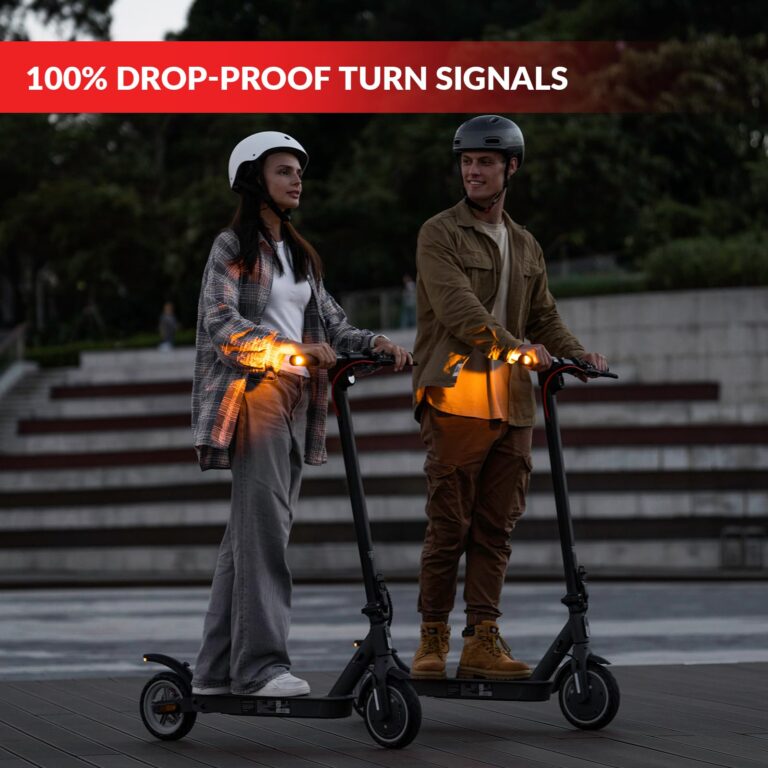 INVANTI E30 Electric Scooter with Smart APP, 19.9 Miles Range & 18 MPH, 350W Motor, 8.5" Solid Tires, Rear Suspension and Turn Signals, Foldable Electric Scooter for Adults and Teens - Image 8