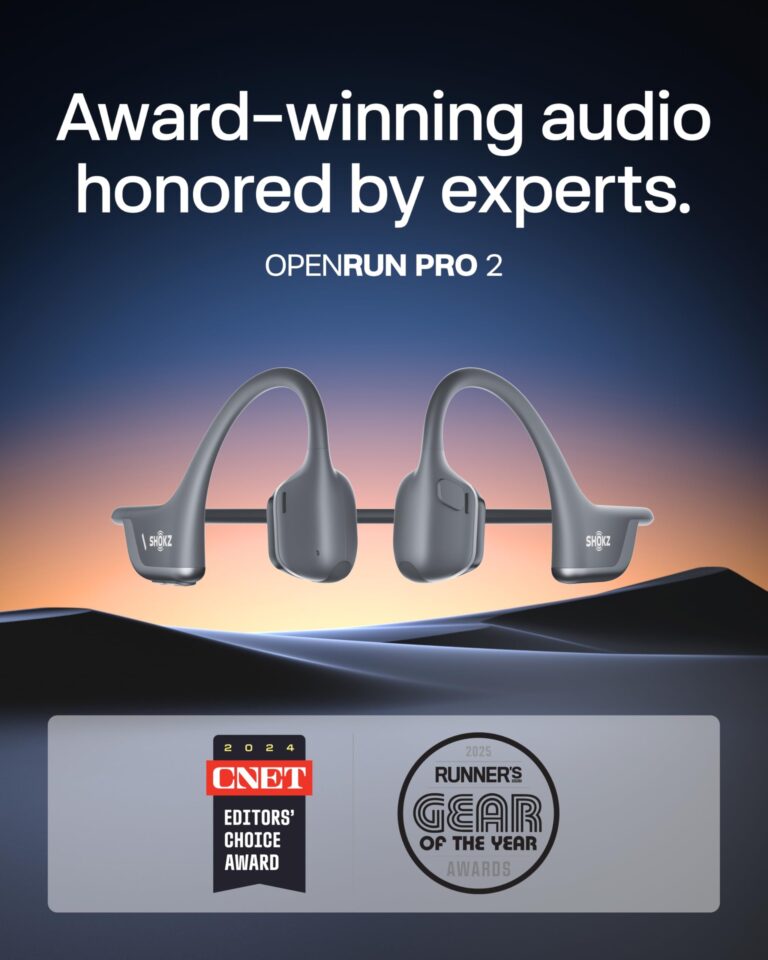 SHOKZ New OpenRun Pro 2 - Open-Ear, Bone Conduction Sport Headphones - with Reflective Strip - Sweat Resistant, Workout Headphones - Secure, Wireless, Comfortable Fit-Deep Bass and Smart Mic App - Image 10