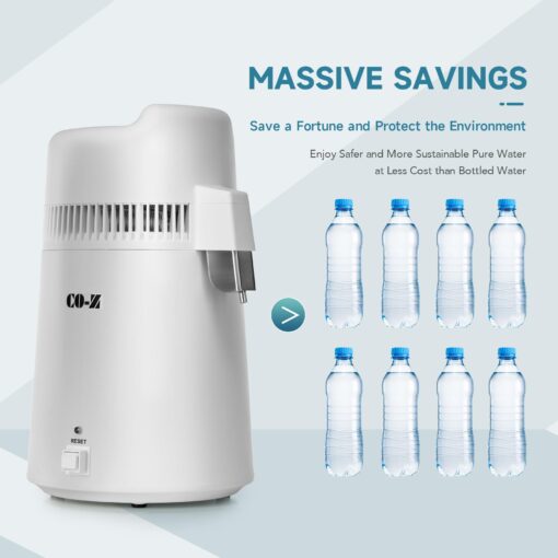 CO-Z 6L Water Distiller, Larger 1.6 Gal Countertop Home Distillers, Distilling Pure Water Machine for Home Table Desktop, Distilled Water Making Machine, Water Purifier to Make Clean Water for Home - Image 5
