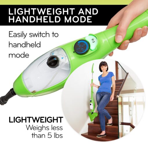 H2O MOP® X5 Steam Mop with Dualblast head and Handheld Steam Cleaner For Kitchen Tile Floors, Hardwood Floors, Grout Cleaner, Upholstery Cleaner and Carpets - Image 5