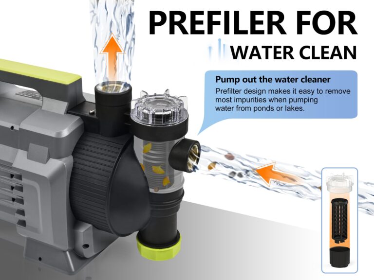 FLUENTPOWER 1.5HP Automatic Garden Booster Pump with Integrated Prefilter, 1300GPH, Lift 150FT, Portable Shallow Well Jet Pump, Water Transfer Draining Pump for Home Garden Lawn Sprinkler Irrigation - Image 3
