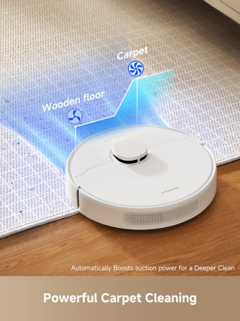 DREAME D10 Plus Gen 2 Robot Vacuum and Mop with Self-Emptying Base for 90 Days of Cleaning, 6000 Pa Suction and LiDAR Navigation, Obstacle Avoidance, Wi-Fi Connected - Image 3