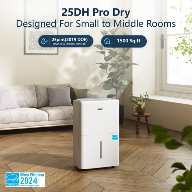 DuraComfort Dehumidifier for Basement,Up to 2500 Sq.Ft Small to Middle Rooms,Max to 35 Pints, Energy Star Certified Dehumidifiers,2024 New Model,White - Image 7