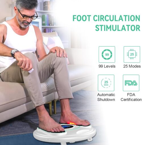 EMS & TENS Foot Circulation Stimulator, Improves Foot Blood Circulation, EMS Foot Massager for Neuropathy, Relieves Body Pains & Plantar Fasciitis, FSA & HSA Eligible TENS Unit for Feet Therapy - Image 5