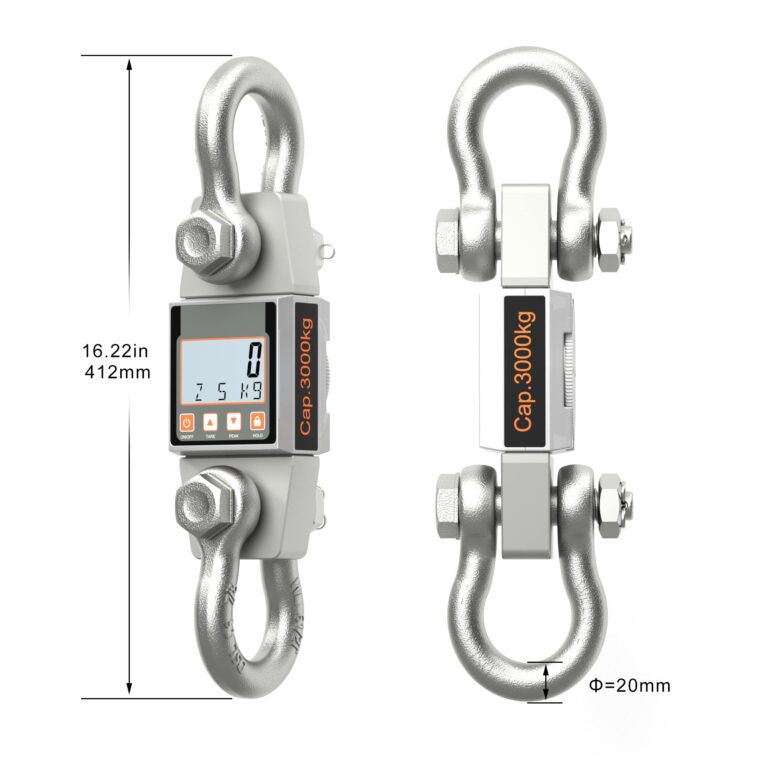 Mefape 3000kg/6600lbs Professional Digital Hanging Scale, Heavy Duty Industrial Crane Scale, Smart High Accuracy Electronic Scale with Shackle + LCD Display - Image 5