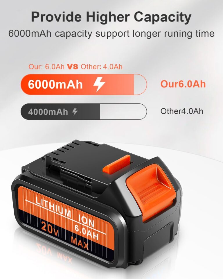 Amityke Upgraded Replacement for Dewalt 20V Battery 6000mAh Compatible with 20V Dewalt Batteries DCB205 DCB206 DCB204 DCB200 Replacement for Dewalt Battery 20V XR Cordless Power Tools 6Pack - Image 6