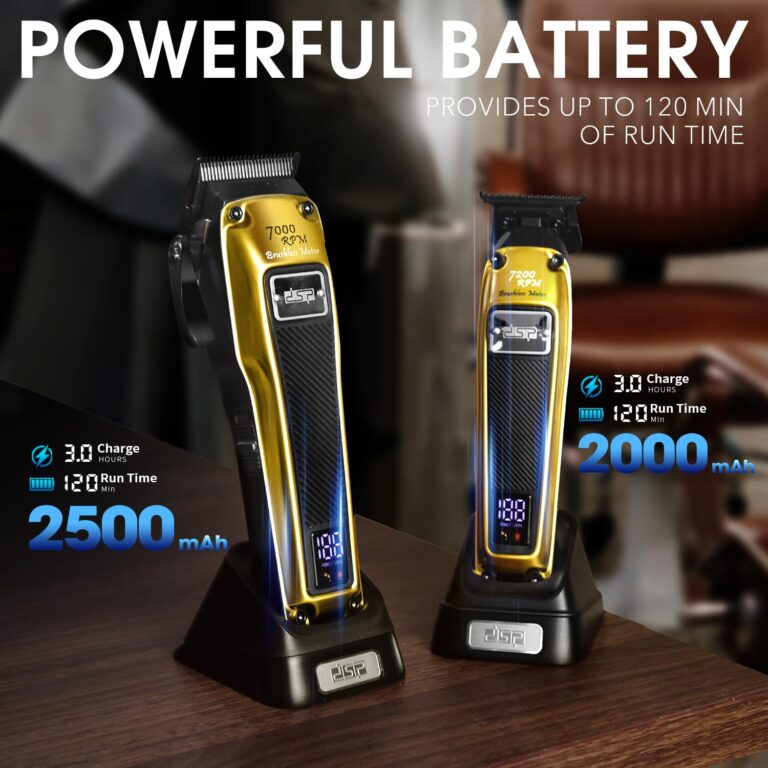 DSP Hair Clipper for Men Professional, BLDC Motor & DLC Coated Detachable Blade, Cordless Hair Trimmer Set for Barber with Charging Base, Men Hair Product Gift Set - Image 3