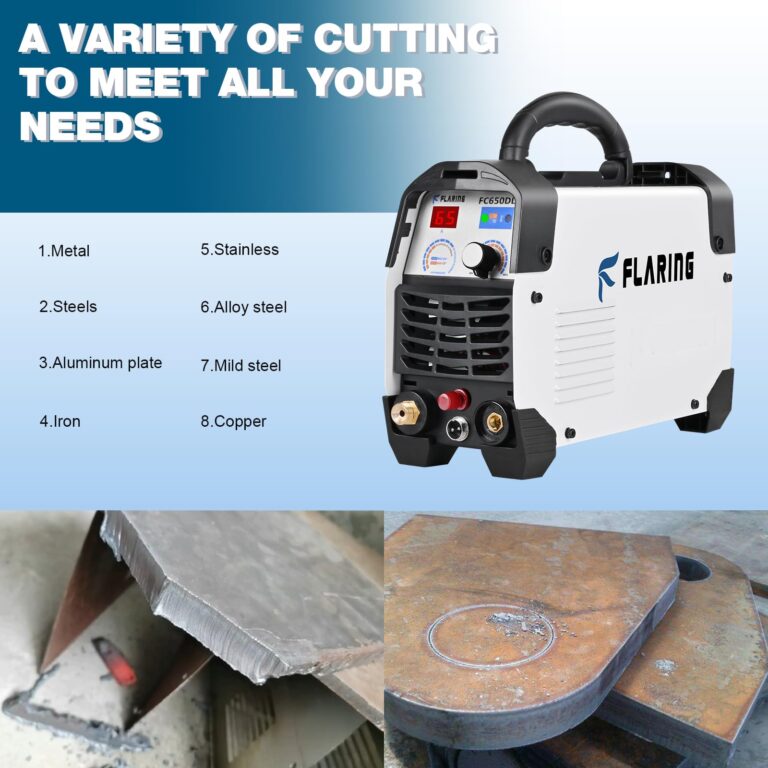 FLARING Plasma Cutter,65Amp Non-Touch Pilot Arc Plasma Cutter Machine 120V/240V Dual Voltage Plasma Cutters,1/2"(12.7mm) Clean Cut 4/5"(20mm) Severance Cut with Consumable Set Update 5th FC650DL - Image 2